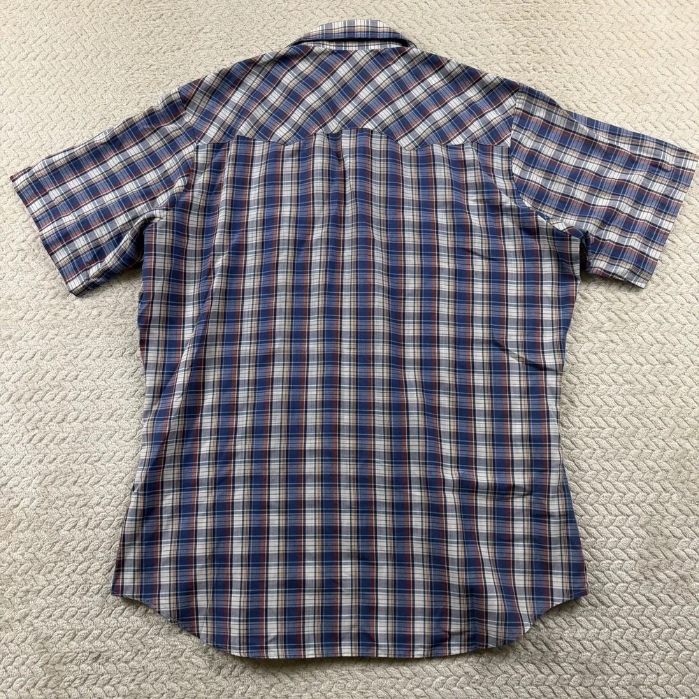 Vintage Levi's Pearl Snap Western Short Sleeve Men's Large Cowboy Cabin 90's
